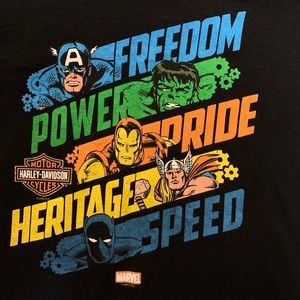 MARVEL Comics / Harley Davidson Collab T, sz S
